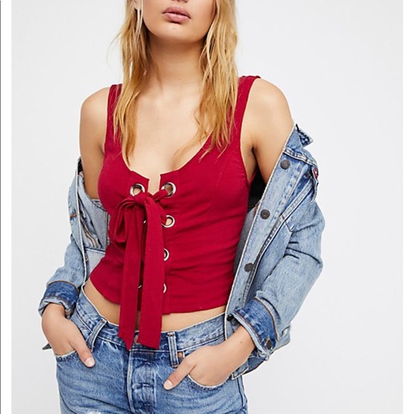 Free People Tops - Free People Good Vibes Corset Cami Top